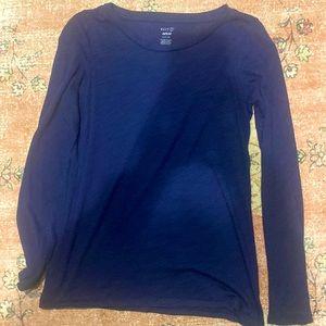 blue long sleeve top/ size: small